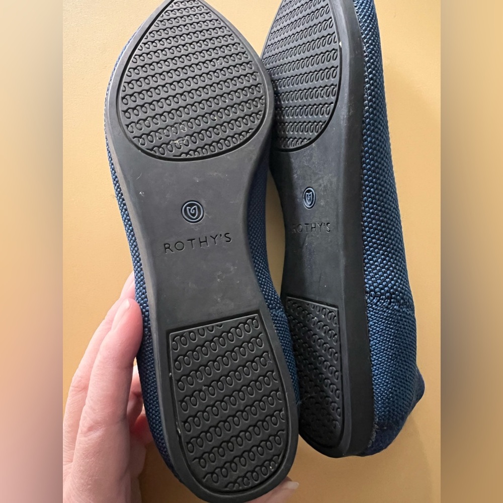 Rothy's Lapis Blue Snake Python Pointy Toe Sz 7.5… - image 4